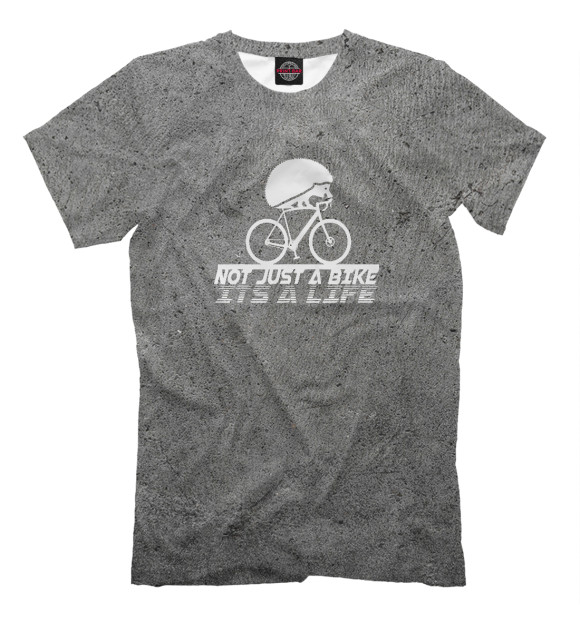 Мужская футболка с изображением Cute Hedgehog Road Bike цвета Белый