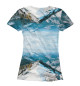 Женская футболка Снежные горы (Зеркало)