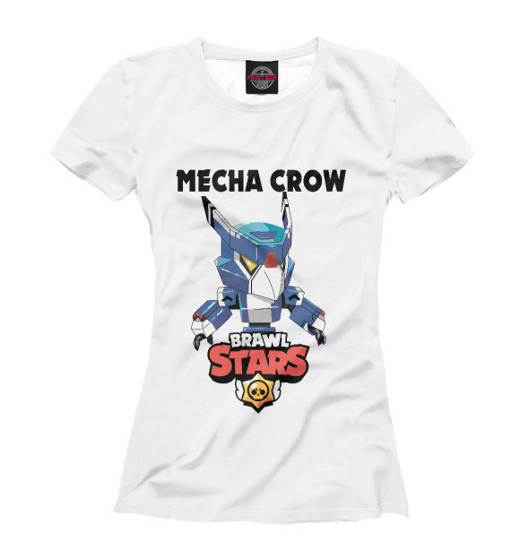 Футболка для девочек с изображением Brawl Stars CROW цвета Белый