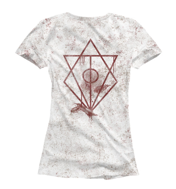 Футболка для девочек с изображением In Flames цвета Белый