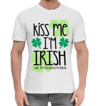Хлопковая футболка для мальчиков Kiss me I'm Irish