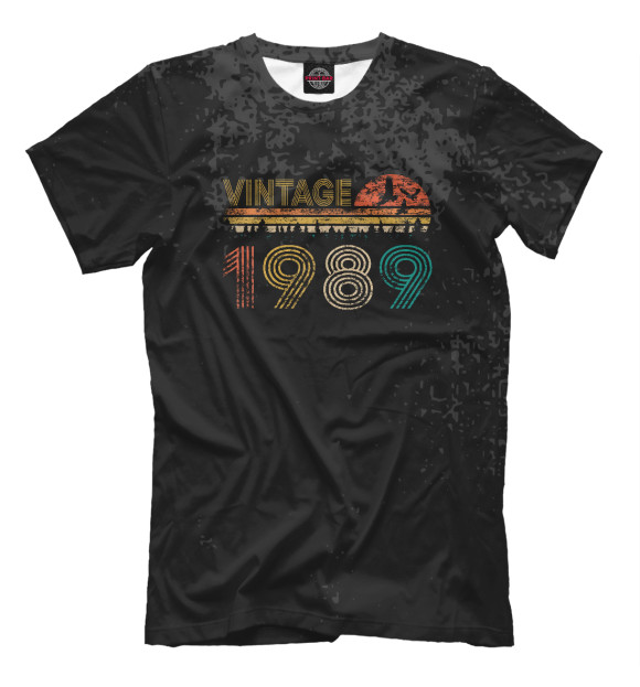 Футболка для мальчиков с изображением Vintage 1989 цвета Белый