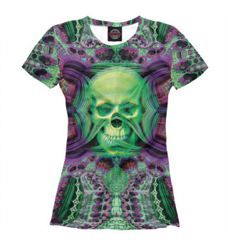 Женская футболка Skull rave