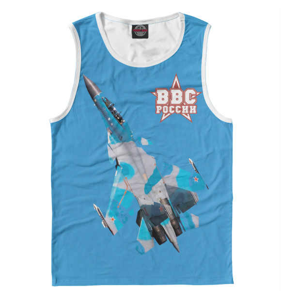 Мужская майка с притом Военно Воздушные Силы цвета Белый Мужская майка с изображением Военно Воздушные Силы цвета Белый