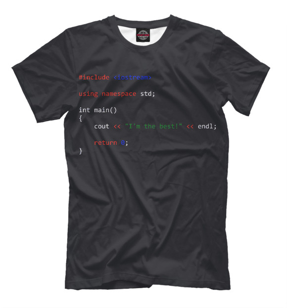Футболка для мальчиков с изображением C++ Print цвета Белый
