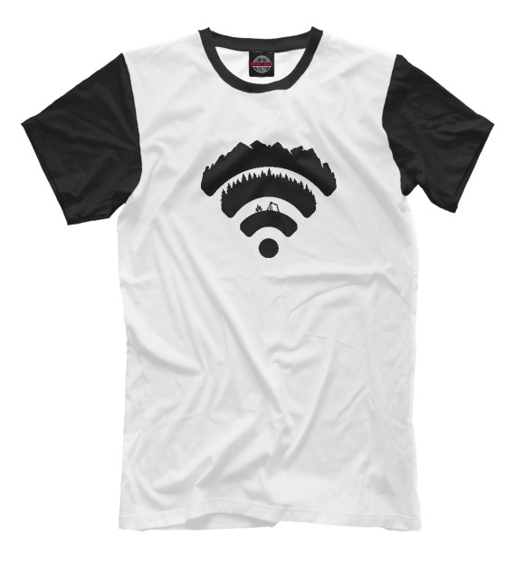 Мужская футболка с изображением WORLDFI цвета Белый