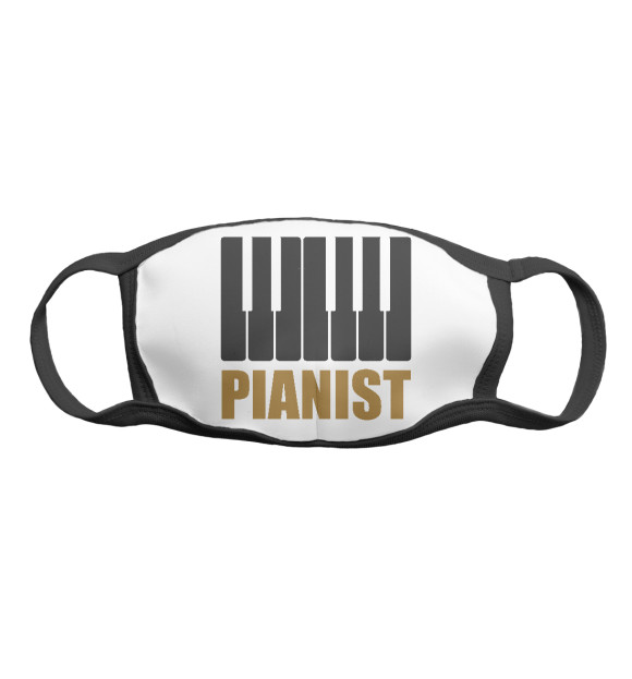 Маска тканевая с притом Pianist цвета Белый Маска тканевая с изображением Pianist цвета Белый