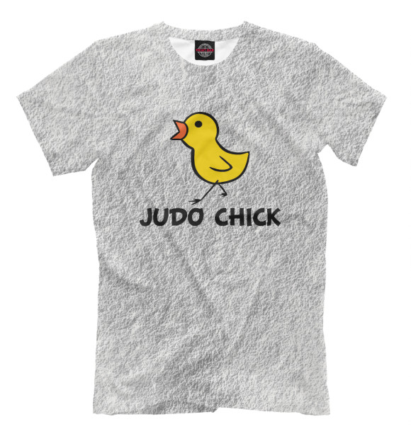 Мужская футболка с изображением Judo Chick цвета Белый