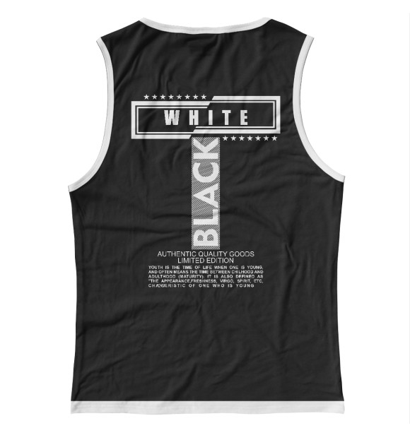 Майка для девочки с изображением Black and white 091 цвета Белый