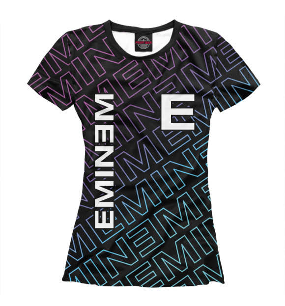 Футболка для девочек с изображением Eminem / Эминем цвета Белый