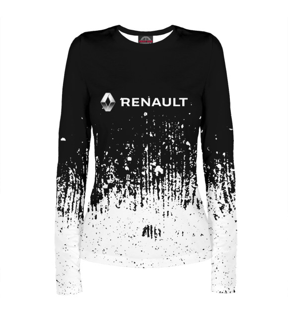 Женский лонгслив с изображением Renault цвета Белый