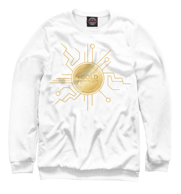 Свитшот для мальчиков с изображением Electogold white eGOLD цвета Белый