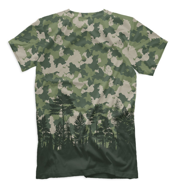 Футболка для мальчиков с изображением Hunting весенний камуфляж цвета Белый