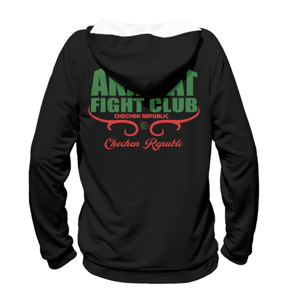 Мужское худи с изображением Akhmat Fight Club цвета Белый