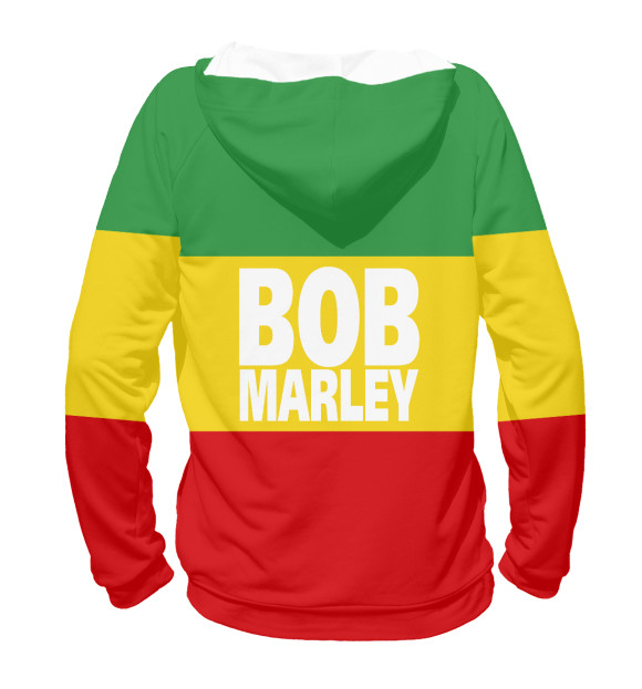 Женское худи с изображением Bob Marley цвета Белый