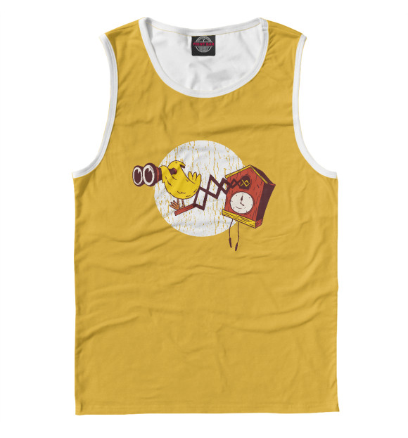 Майка для мальчика с изображением Часы с кукушкой цвета Белый