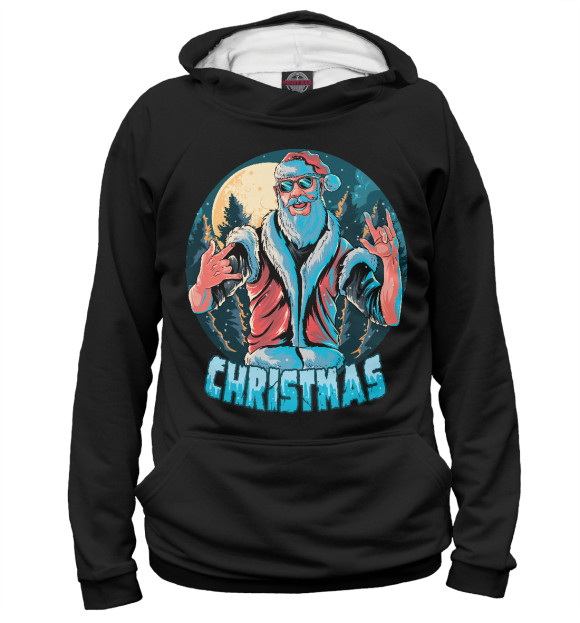 Женское худи с изображением Cristmas цвета Белый