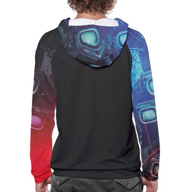 Мужское худи с изображением Marmok цвета Белый