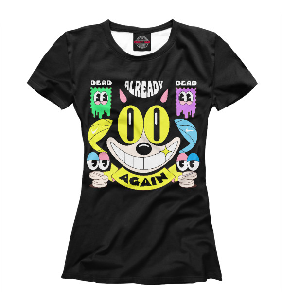 Футболка для девочек с изображением Cat Already цвета Белый
