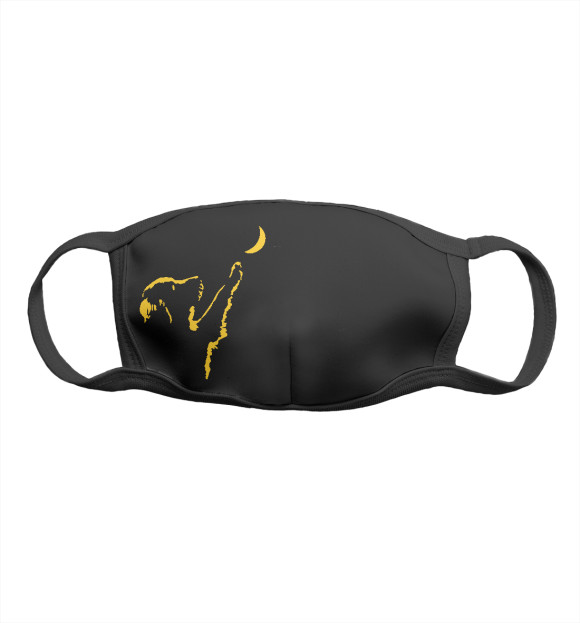 Маска тканевая с изображением Лунный пес рыжий цвета Белый