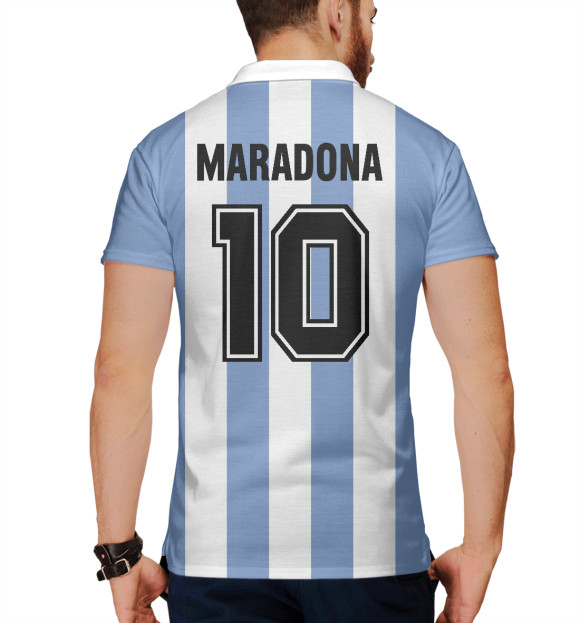 Мужское поло с изображением Джерси Марадоны цвета Белый