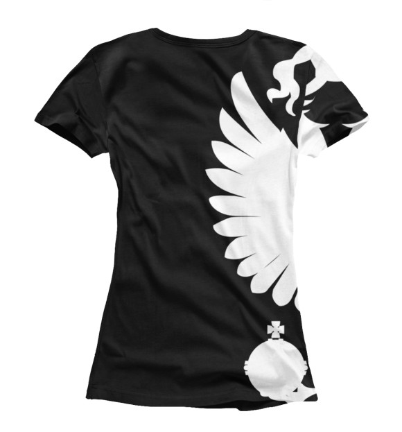 Женская футболка с изображением Символика РФ ИВАН цвета Белый