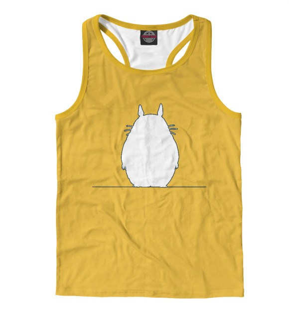 Мужская майка-борцовка с изображением Тоторо цвета Белый