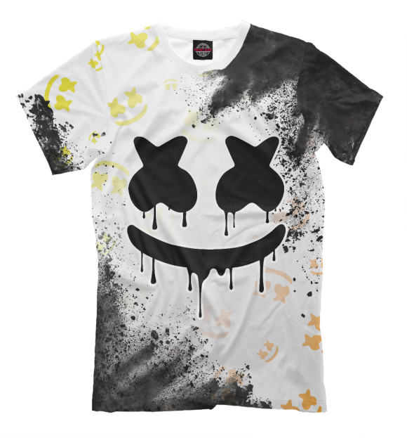 Мужская футболка с изображением Marshmello / Маршмеллоу цвета Белый