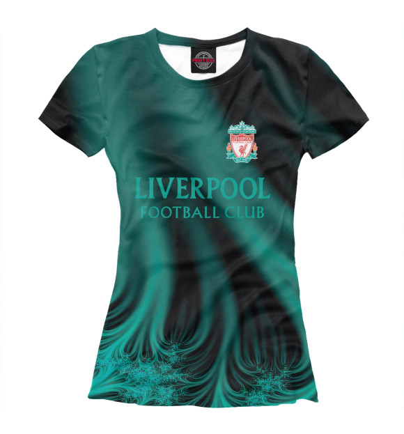 Женская футболка с изображением Liverpool цвета Белый