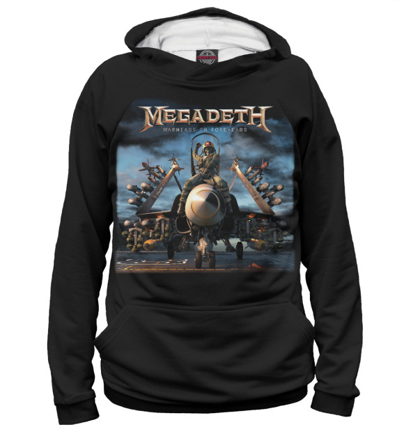 Мужское худи с изображением Megadeth цвета Белый