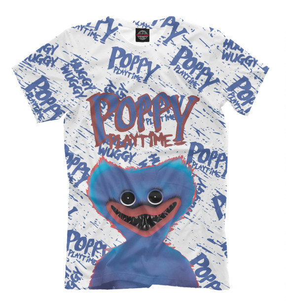 Футболка для мальчиков с изображением Poppy Playtime цвета Белый