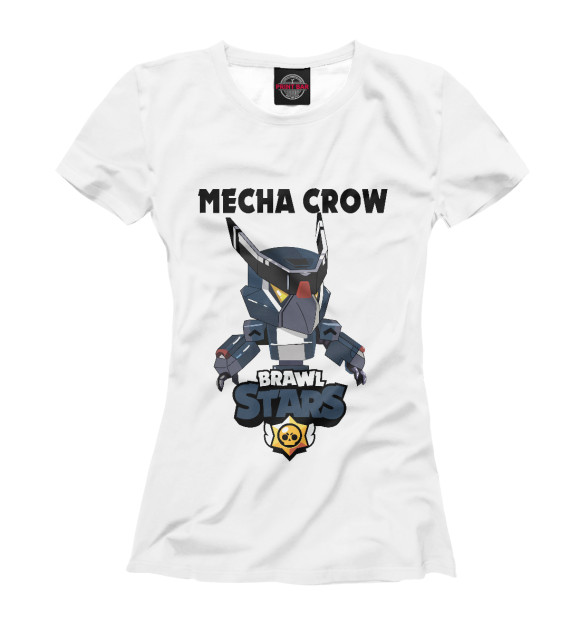 Женская футболка с изображением Brawl Stars CROW цвета Белый