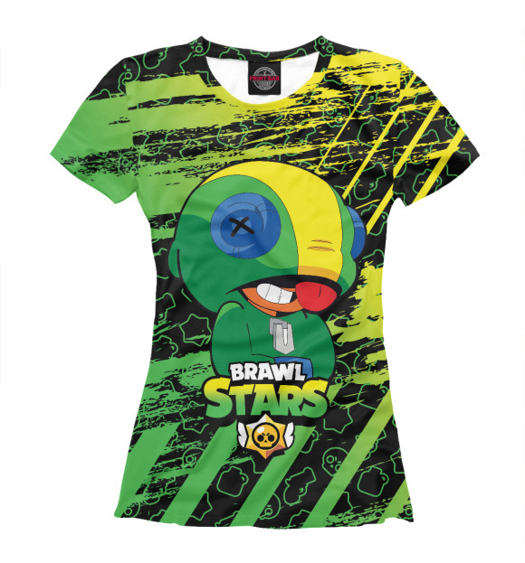 Женская футболка с изображением Leon - Brawl Stars цвета Белый