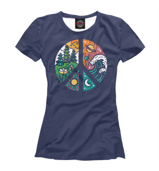 Женская футболка Турист Пацифист