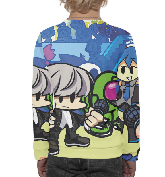 Свитшот для мальчиков с изображением Friday Night Funkin цвета Белый