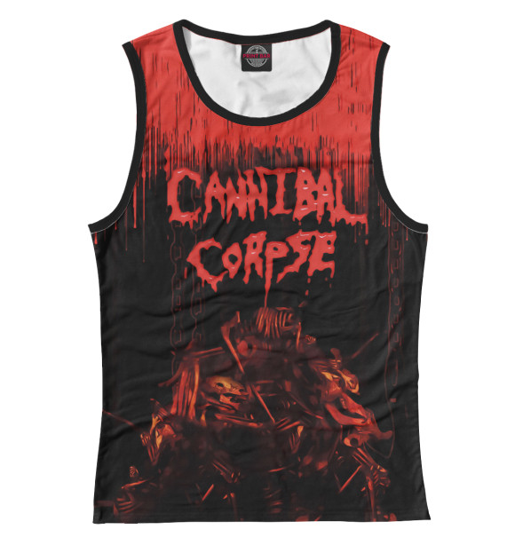 Майка для девочки с изображением Cannibal Corpse цвета Белый
