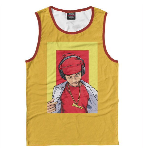 Мужская майка с изображением Золото цвета Белый