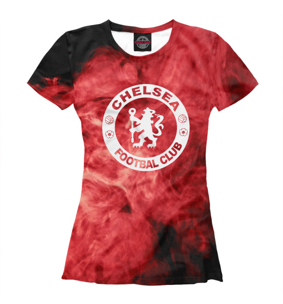 Женская футболка с изображением Chelsea | Челси цвета Белый