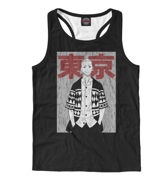 Мужская майка-борцовка с изображением Дракен цвета Белый