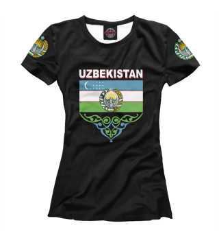 Женская футболка Узбекистан