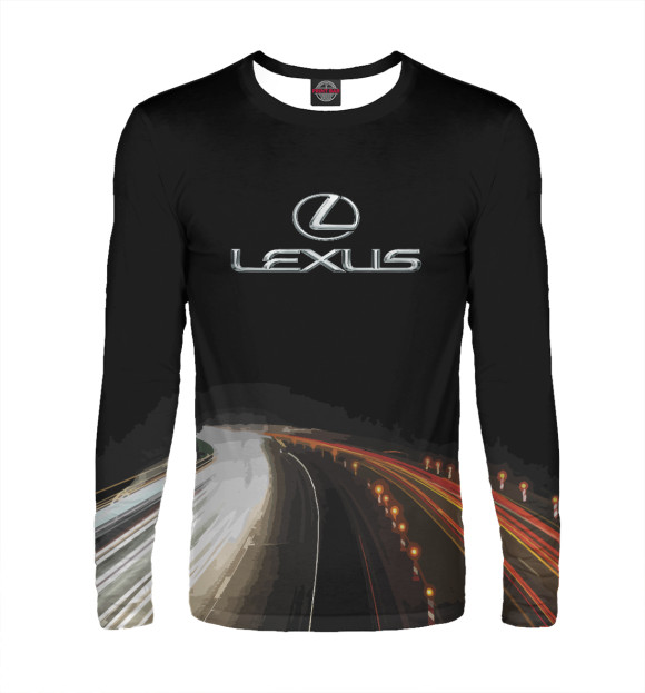 Мужской лонгслив с изображением Lexus цвета Белый