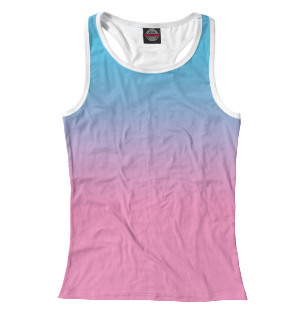 Женская майка-борцовка с изображением Градиент цвета Белый