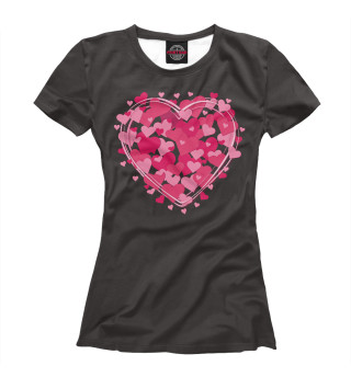 Женская футболка Сердце в сердце