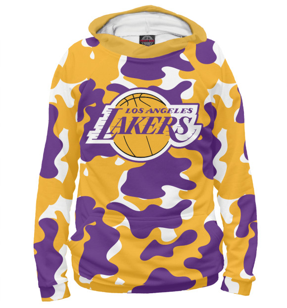 Женское худи с изображением LA Lakers / Лейкерс цвета Белый