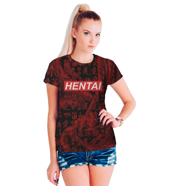 Футболка для девочек с изображением Hentai цвета Белый