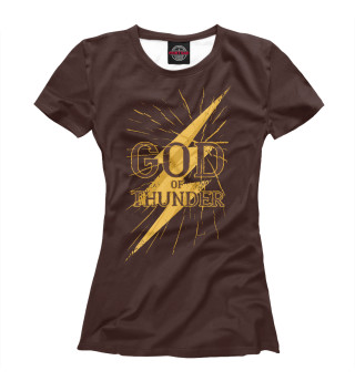 Женская футболка God of thunder