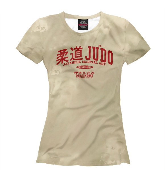 Женская футболка с изображением Judo цвета Белый