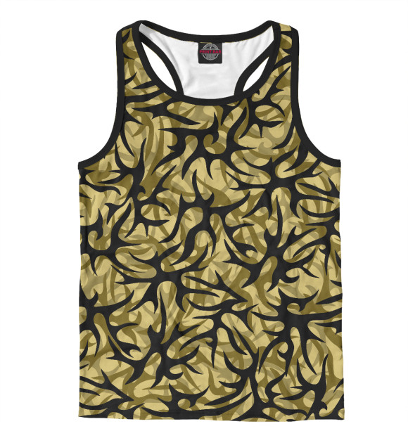 Мужская майка-борцовка с изображением Бурелом цвета Белый