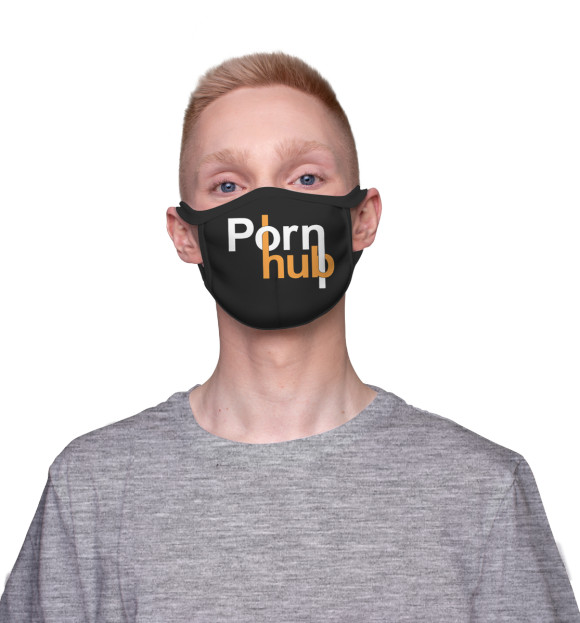 Маска тканевая с изображением Pornhub цвета Белый