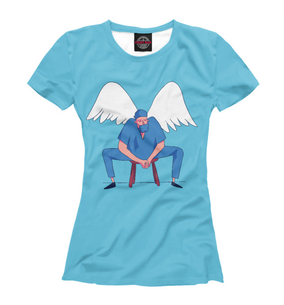 Футболка для девочек с изображением Доктор ангел цвета Белый